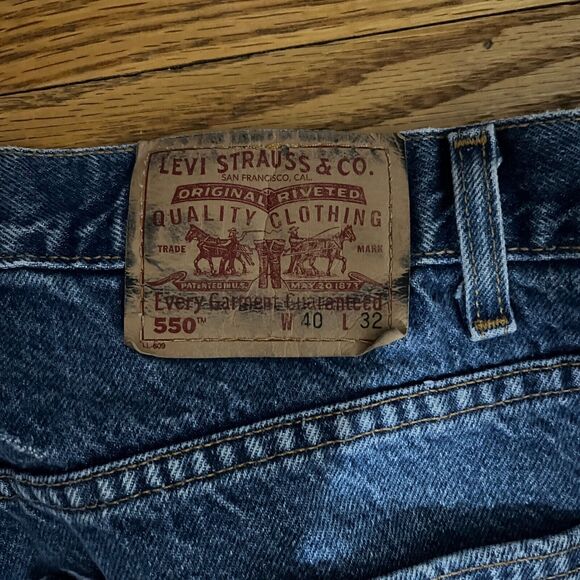 Vtg Levis 550 Jeans Mens 40x32 Relaxed Fit Blue Denim Made in USA Y2K 90s Baggy - Picture 11 of 11